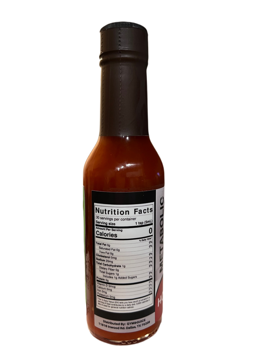 METABOLIC HEAT Hot Sauce HOT Gym and Guice